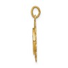 Black Bow Jewelry 14k Yellow Gold Filigree St. Anne Medal Pendant, 19mm (3/4 Inch) - 2 of 4