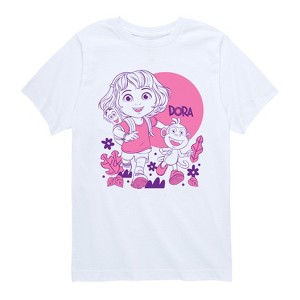 Boys' - Dora the Explorer - Boots Lineart Short Sleeve Graphic T-Shirt - 1 of 3