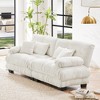Modern Cloud Sofa for Living Room, Soft & Comfy Chenille Upholstered 2/3/4-Seat Couch with Lumbar Pillows & Throw Pillows - ModernLuxe - 2 of 4