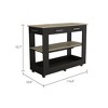 NicBex Mobile Kitchen Island Cart Morden Kitchen Carts with Storage, 2 Shelves, 2 Drawers and Towal Rack for Kitchen, Black and Oak - image 2 of 4