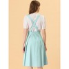 INSPIRE CHIC Women's High Waist Overall Corset Skater Suspender Dresses - 3 of 4