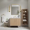 PROOX MinimalGrace Single Sink Floating Oak Bath Vanity with White Resin Top - 2 of 4