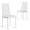 PAGED Dining Chairs Set of 2, PU Leather Dining Room Chairs, Kitchen Side Chairs with Metal Frame and Thick Cushioned Seats for Kitchen - 4 of 4