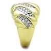 Slickblue Women's Statement Fashion Jewelry, Two-Tone IP Gold, Pave Set Clear Synthetic Crystals, size 5-10 - 4 of 4