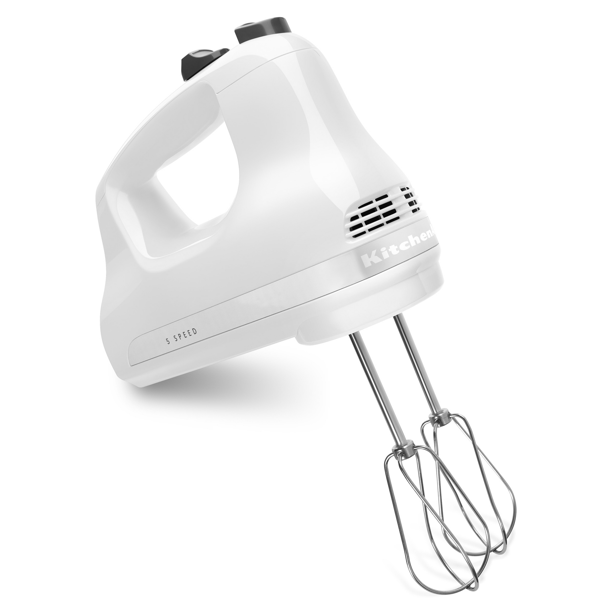 KitchenAid Ultra Power 5-Speed Hand Mixer KHM512 White: Portable Handheld Mixer, Stainless Steel, Comfort-Grip, Adjustable Speed