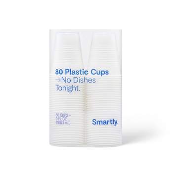 DM Disposable 16 oz Half Clear Plastic Cups, Large Reusable