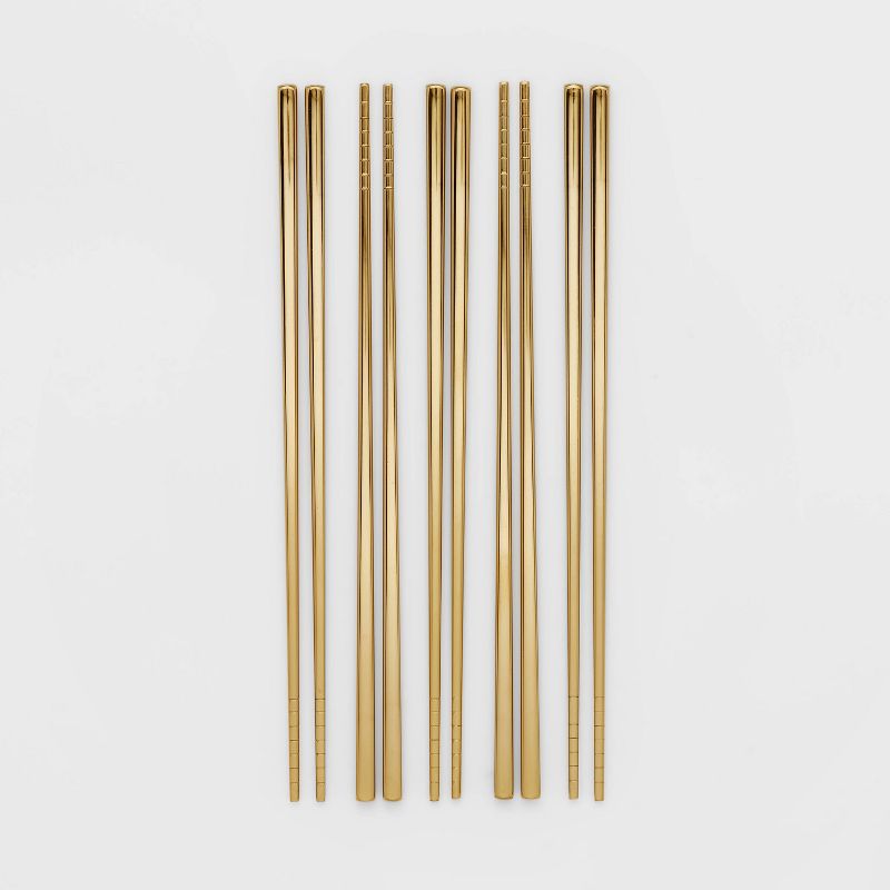 5pk Stainless Steel Chopsticks Set - Threshold™, 1 of 6