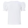 Girls Puff Sleeve Blouse Round Neck Ruffle Sleeve Shirts Girls Shirts - 2 of 4