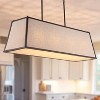 42" 4-Light Crosby Minimalist Industrial Trapezoidal Linen Iron Linear LED Pendant Bronze/Beige - JONATHAN Y - 3 of 4