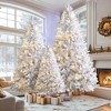 Resenkos 3-Piece Pre-Lit Christmas Tree Set with a Total of 850 LED Lights and 11 Lighting Modes, Silver - 2 of 4