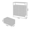 FONTOI 6 Drawer Dresser, Storage Cabinets, Multi-Compartment Storage Cabinet, Graceful Organization, for Family Rooms,  Black, 31.5"*11.8"*34.25" - 4 of 4