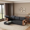 VASIP Upholstered Pull Out Sectional Sofa with Storage Chaise - 4 of 4