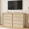 Drawer Dresser for Bedroom, 47in Wide Natural Oak 6 Chest of Drawers with Large Storage, Wooden Dresser Organizer - 4 of 4