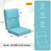 Aoodor 46 x 21 x 4 Inches Patio High Back Chair Cushions, Olefin Fabric Slipcover, Sponge Foam Filling, Set of 4 - 3 of 4