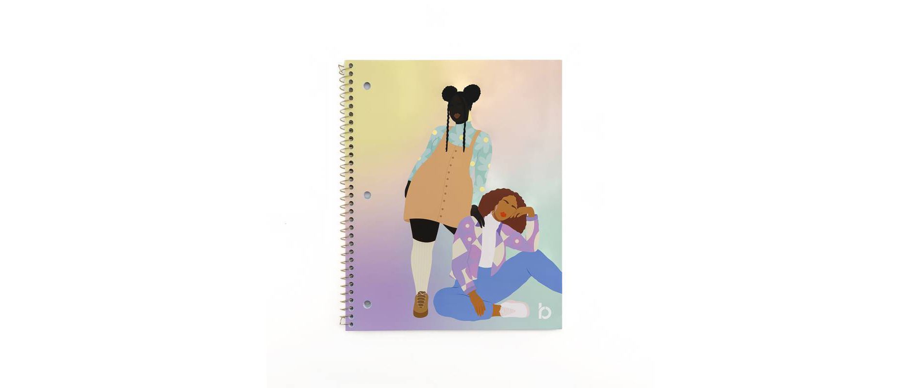 Be Rooted 8.5"x10.5" Spiral Notebook College Ruled 2 Girls Ombre, School Supplies