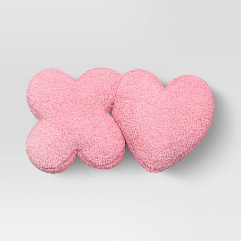 Valentine&#39;s Day &#39;XO&#39; Faux Shearling Throw Pillow Pink - Room Essentials&#8482;, 1 of 12