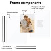 Americanflat 12x16 Floating Picture Frame - Fits 9x12 Photos or Smaller- Slide-In Photo Frame - Fusion Float Collection - Black - 4 of 4