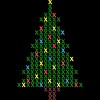 Junior's Design By Humans Christmas Tree Cross Stitch By BettySue T-Shirt - 2 of 3
