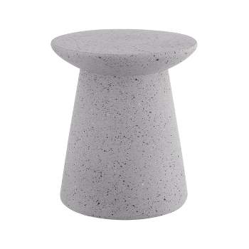 Hollie 18" Minimalist Modern Drum Accent Table Pedestal - JONATHAN Y