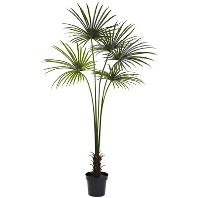 7' Fan Palm Tree - Nearly Natural