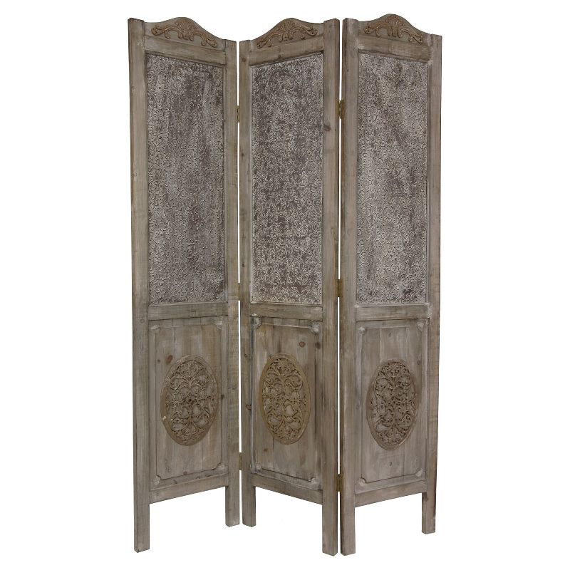6 ft. Tall Closed Mesh Design Room Divider - Oriental Furniture, 1 of 6