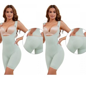 INSPIRE CHIC 2 Pcs Women's Butt Lifter Thigh Slimmers Bust Back Support Body Shapers - 1 of 4