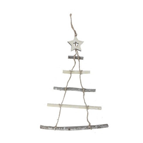 Northlight 21.5” Natural 5-Tier Wall Hanging Twig Tree with Star Christmas Decoration - image 1 of 1