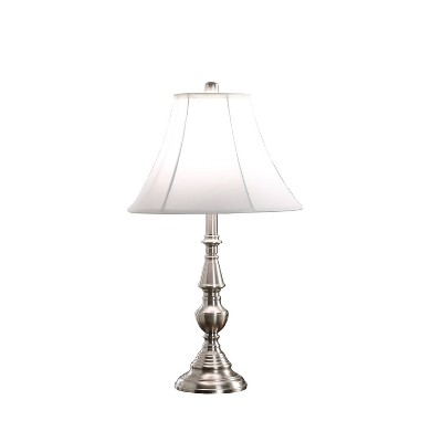 25.5" Modern Metal Table Lamp Brushed Nickel - Ore International