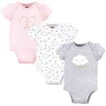 Hudson Baby Infant Girl Cotton Bodysuits 3pk, Dreamer