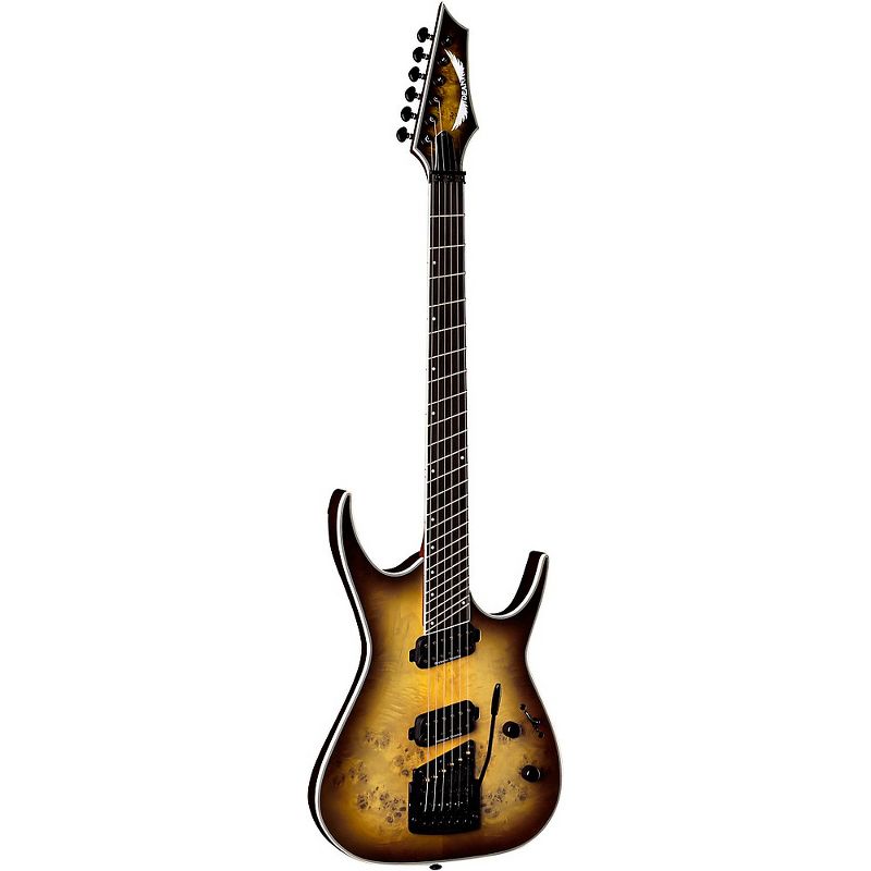 Dean Exile Select Multiscale with Kahler Electric Guitar Satin Natural Black Burst, 2 of 5