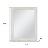 HomeRoots 40" White Wood Ornate Framed Accent Mirror - 3 of 4
