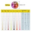 Unique Bargains Fly Tying Slotted Tungsten Round Beads for Variety Jig Hooks 70 Pcs - 2 of 4