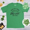 Mens Top O The Morning To Ya T shirt Funny Green St Patricks Day Saying Tee - Crazy Dog Men's T Shirt - 3 of 4