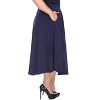 Women's Plus Size Tasmin Flare Midi Skirts - White Mark - 2 of 3