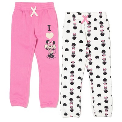 Disney Collection 100 Little & Big Girls Minnie Mouse Straight Jogger Pant
