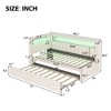 Twin Size Upholstered Platform Bed Frame with Twin Trundle Bed, USB Ports and LED Light -ModernLuxe - 4 of 4