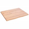 vidaXL Table Top Light Brown 23.6"x19.7"x0.8" Treated Solid Wood Oak Live Edge - 4 of 4