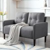 Sapphtopaz 51.2" Loveseat Couch Sofa - Compact Upholstered Furniture with Sturdy Frame, Cozy Seating for Living Room, Bedroom & Small Spaces - 3 of 4