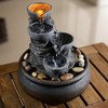 Teamson Home 7.87" 4-Tier Tabletop Fountain with LED Lights - 4 of 4