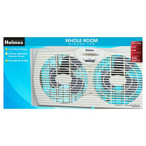 Holmes Dual Blade Twin Window Fan Home White Agir Ind Br