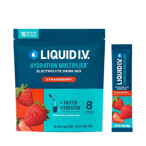 Liquid I.v. Hydration Multiplier - Strawberry Electrolyte Powder Drink Mix 1 Pack (16 Servings) - image 1 of 4