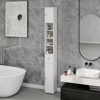 NicBex 71"Tall Slim Bathroom Storage Cabinet,Space Saving Freestanding Cabinet with 4 Cubbies,2 Doors&1 Drawer for Bathroom,Living Room,Bedroom,White - 3 of 4