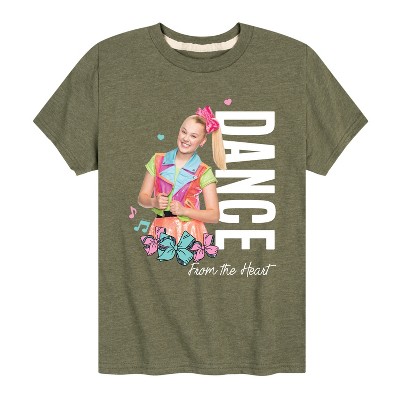 JoJo Siwa Dance From The Heart Short Sleeve Graphic T-Shirt - Heather Military Green - 2T