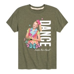 JoJo Siwa Dance From The Heart Short Sleeve Graphic T-Shirt - Heather Military Green - 2T - 1 of 3