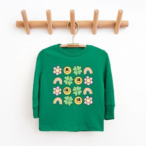 The Juniper Shop Smiley Clover Daisy Toddler Long Sleeve Tee - 1 of 3