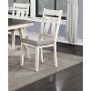 Vynxaria Modern Faux Leather White Tufted Set of 2 Chairs Dining Seat Chair - 3 of 4
