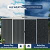Outdoor Storage Shed 10X10FT, Large Utility Tool Shed Metal Storage Garden Shed with Lockable Doors for Patio Lawn Backyard Bike, Waterproof, Black - 3 of 4