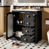 30-Inch Bathroom Storage Cabinet with Soft-Closing Glass Door, Small Bathroom Vanity - 2 of 4
