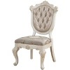 HomeRoots Set of Two Tufted Rose Gold and Pearl Upholstered Faux Leather And Solid Wood Dining Side Chairs - 4 of 4