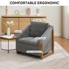 LIVAREEmlen Chenille Fabric Modern Upholstered Sofa with Wooden Side Frame,Cushioned Seat and Backrest for Living Room, Bedroom - 4 of 4